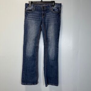 Vanity Premium‎ Collection Y2K Arianna Bootcut Jeans Blue Embroidered 29W 31L